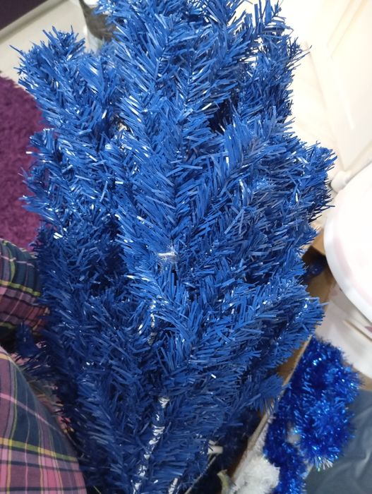 Brad artificial albastru, 150 cm