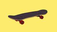 NOU Skateboard din lemn Negru/Rosu 70X19,5 ideal cadou
