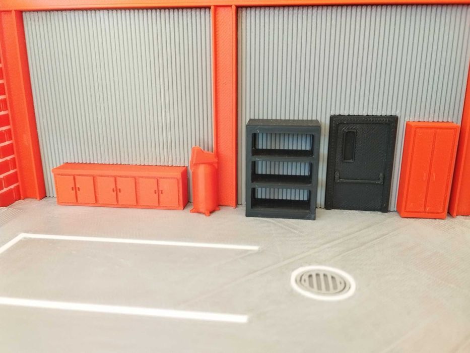 Гараж / диорама за колички 1:64