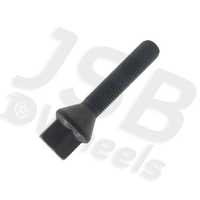 Prezoane negre jante aliaj noi M12x1.25 50mm Alfa,Fiat,Peugeot,Citroen