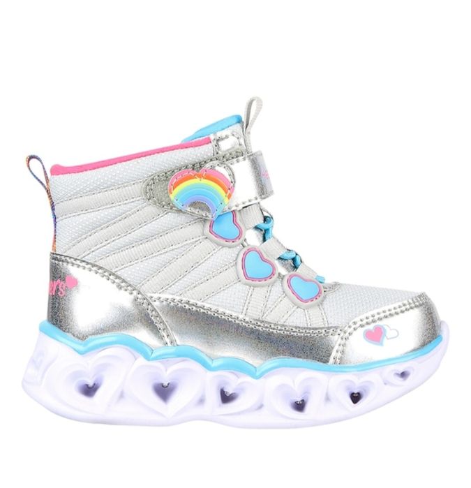 Skechers - Спортни обувки Heart Lights-Sweet с LED светлини, Сребрист