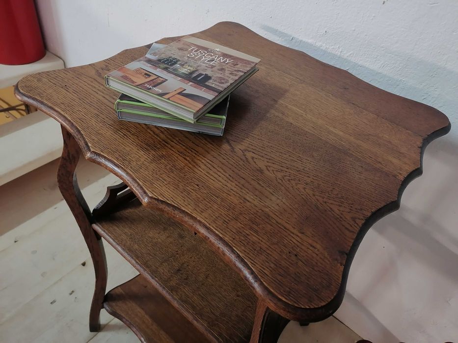 REDUCERE - Masuta/Etajera veche din lemn masiv de stejar /Piedestal