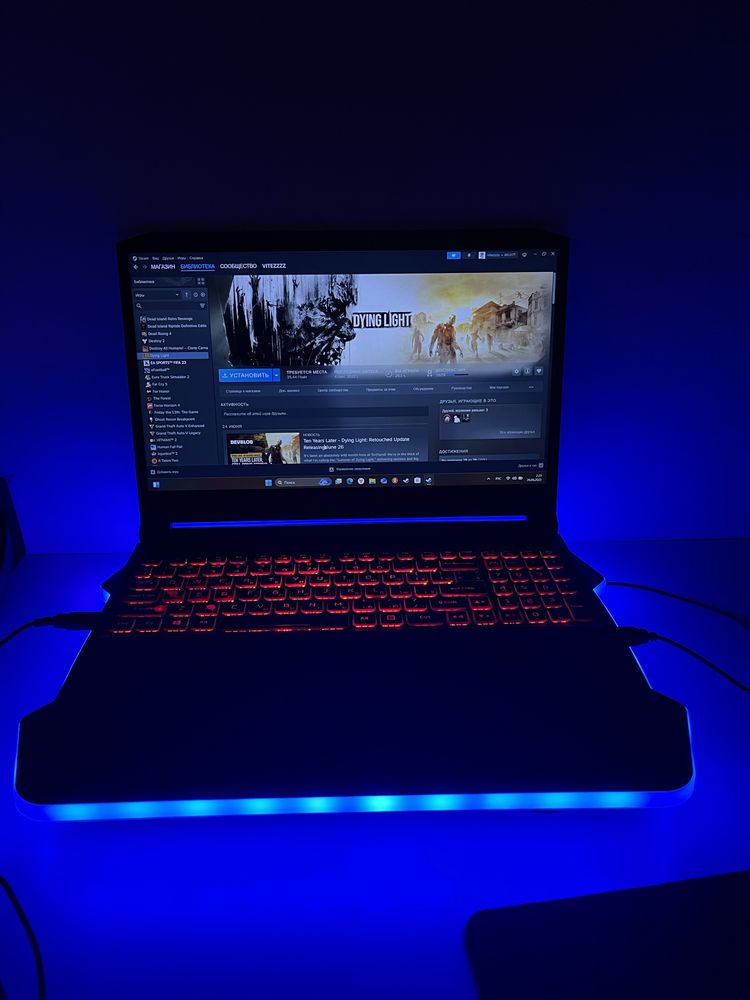 Acer nitro 5/ Ryzen 5 в отличном состояний + Steam аккаунт с 50 играми