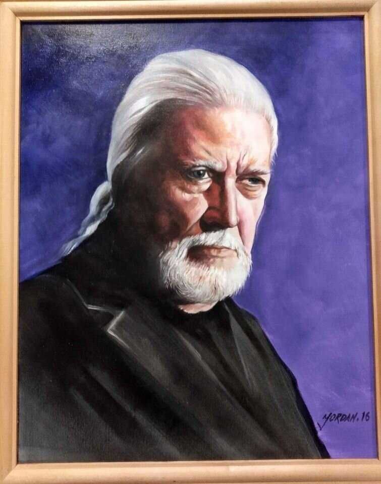 Портрет на Jon Lord,маслени бои, платно, 45/55,рамкирана