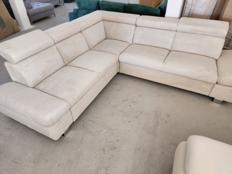 NOU Coltar L catifea 274cm cream