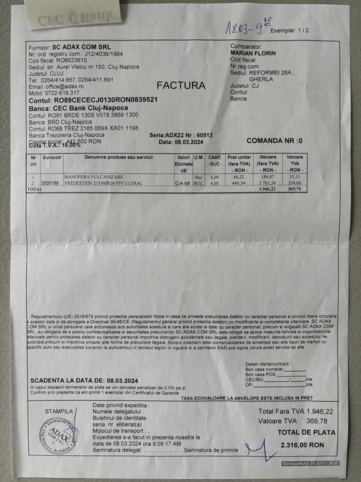 Anvelope Vredestein 215/60/16 vara