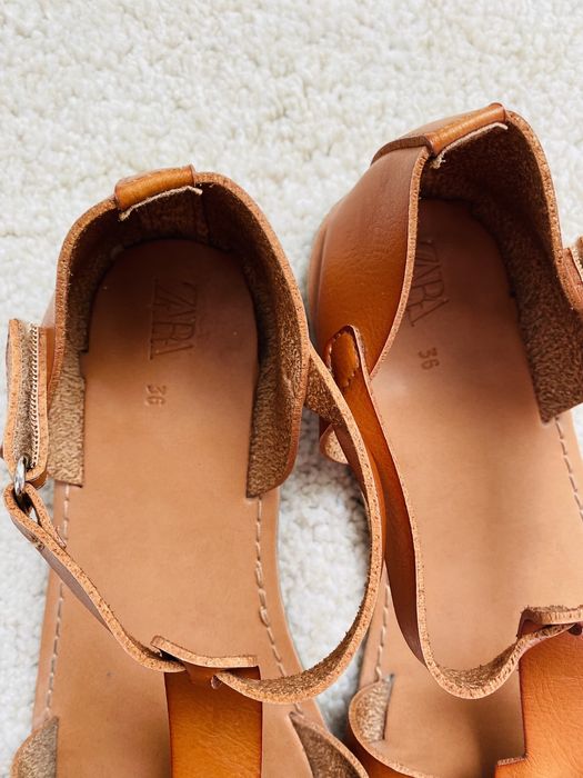Sandale zara  piele marimea 36 pret 100ron