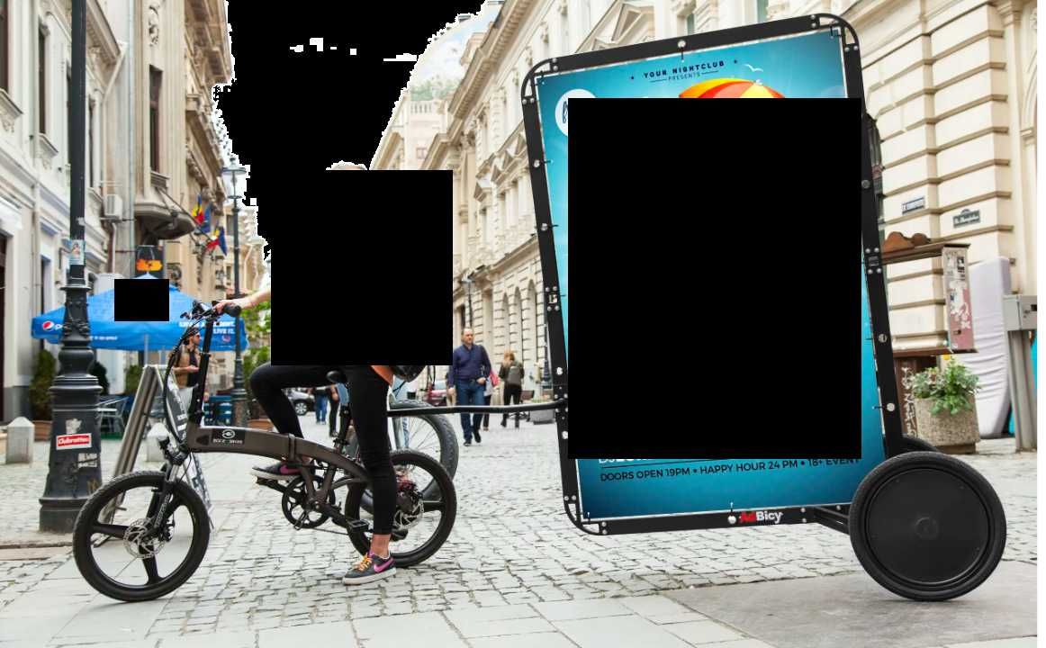 Рекламно ремарке за велосипед /подвижен билборд /Велоборд