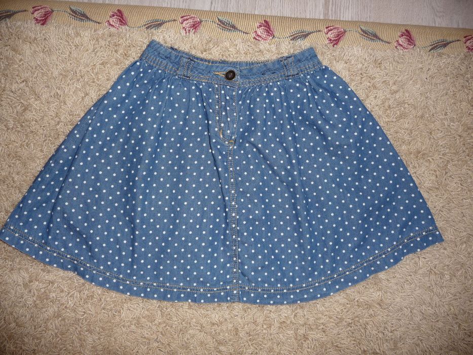 Fusta George UK copii/fetite 8-9 ani fustita bumbac talie reglabila