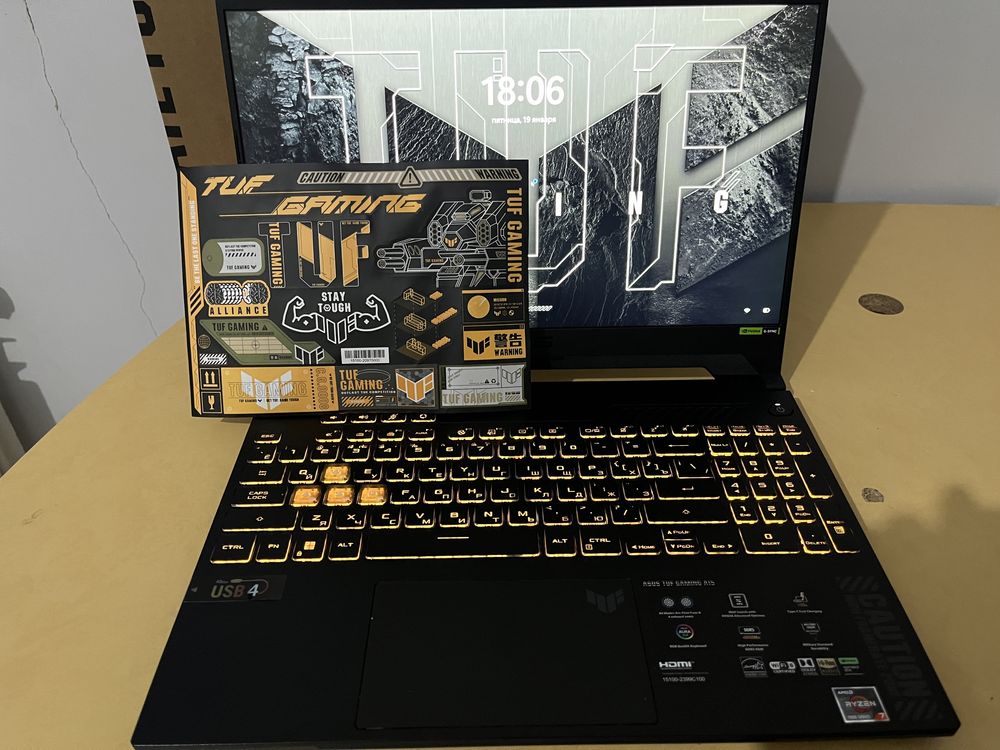 Новый ASUS TUF Gaming A15 RTX 4050 (AMD Ryzen 7)