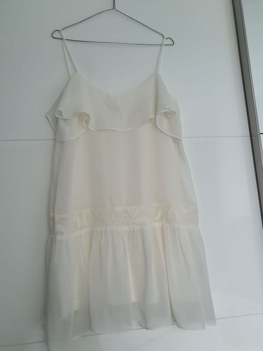 Rochie de zi, alba, marime 36