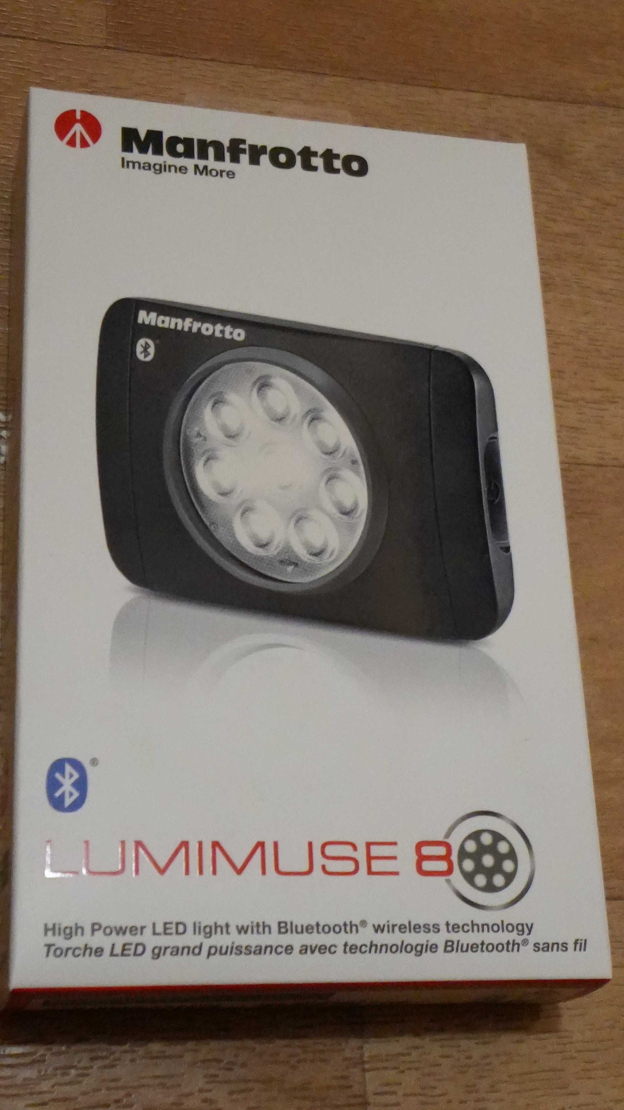 Lumina LED pentru camera foto-video MANFROTO LUMIMUSE 8 hotshoe - NOU!