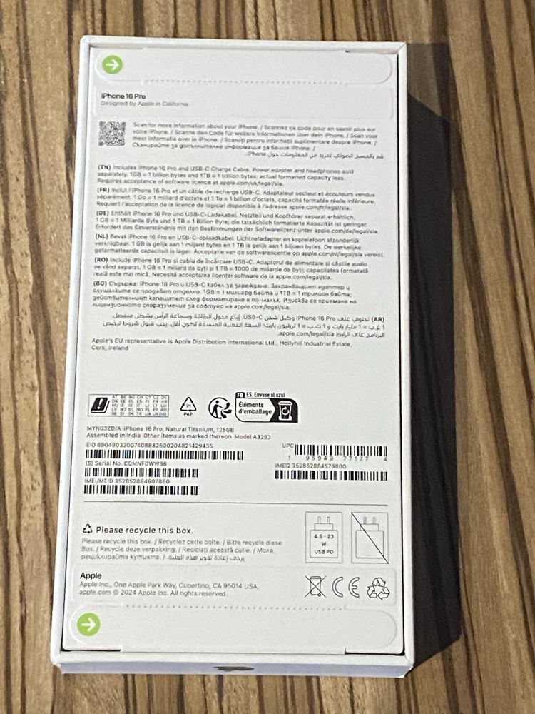 Iphone 16 Pro 128GB Natural Titanium