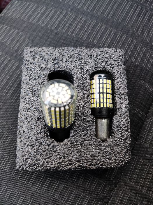 Bec led leduri auto p21/5w p21w py21w pw24w w21w w21/5w t15 w16w ba15s