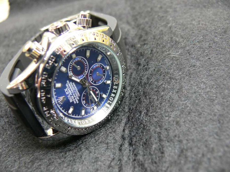 CEAS TIP ROLEX Daytona Silver&Blue Silicone Edition NOU 2025 Albastru