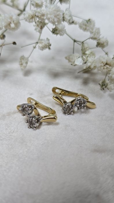 Серьги золотые ЖанТаС ломбард Астана