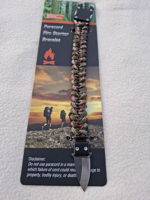 Гривна за оцеляване от паракорд с ножче