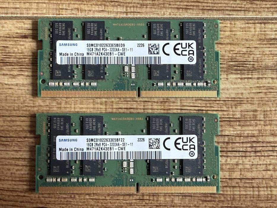 16GB/32GB DDR4 2666MHz/3200MHz Samsung`Рам Памет За Лаптоп 100лв/бр