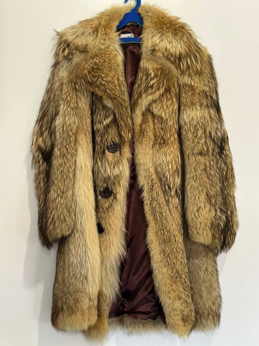 Geaca din Blana Naturala de Vulpe, Marimea L-XL -A-