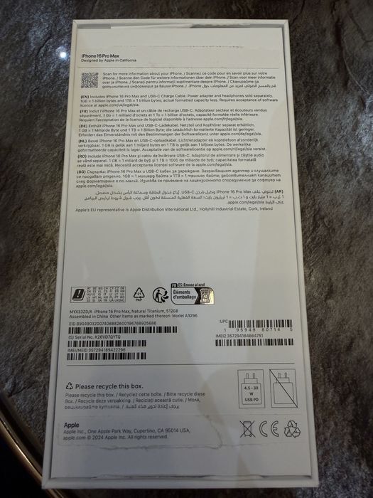 iPhone 16 Pro Max 512GB Natural Titanium Neverlocked ca nou