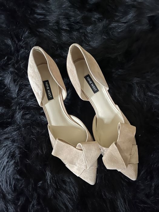 Pantofi Crem Piele Intoarsa