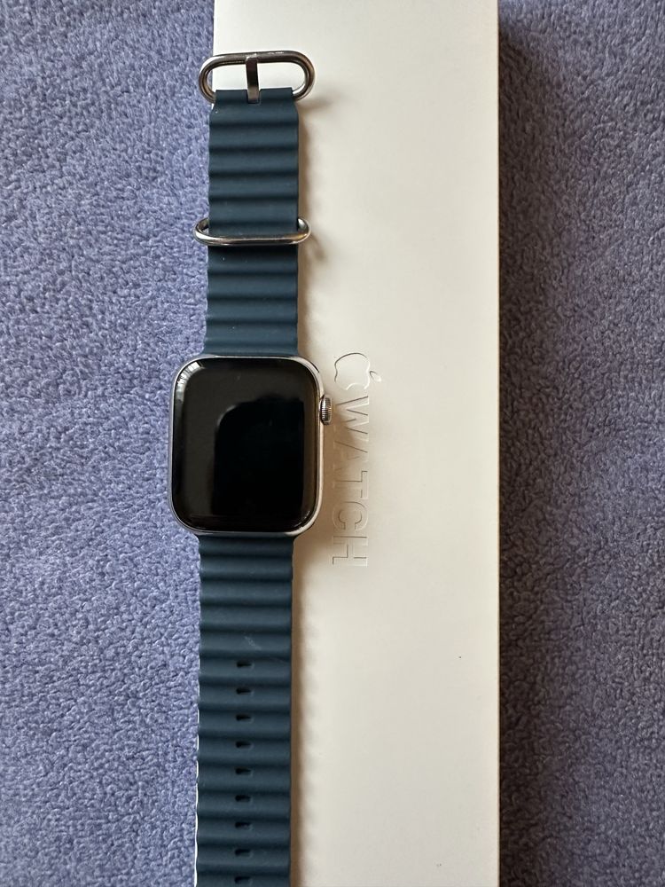 Schimb Apple watch series 7 45 mm stainless steel cellular GPS