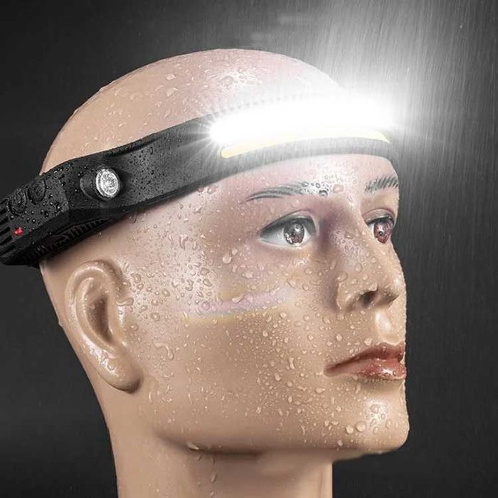 Lanterna cap cu benzi 2 culori LED senzor miscare waterproof