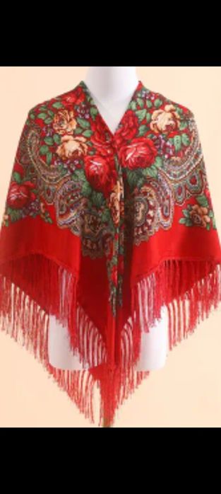 Batic / sal etno 107x107 cm cu franjuri