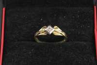Златен Пръстен Злато 585 (14К) с диамант 1.8 грама размер 52