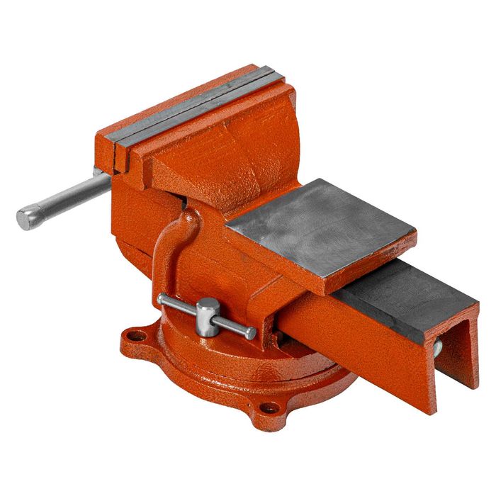 Тиски слесарные 100мм, 125мм, 150 мм, поворотные, с наковальней Sparta