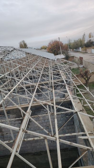 Навес том йопамиз Узбекистан буйлаб. Кантинер профил материялидан