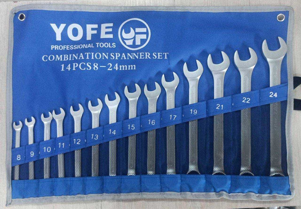 Набор ключ YOFE 8-24мм 14pcs