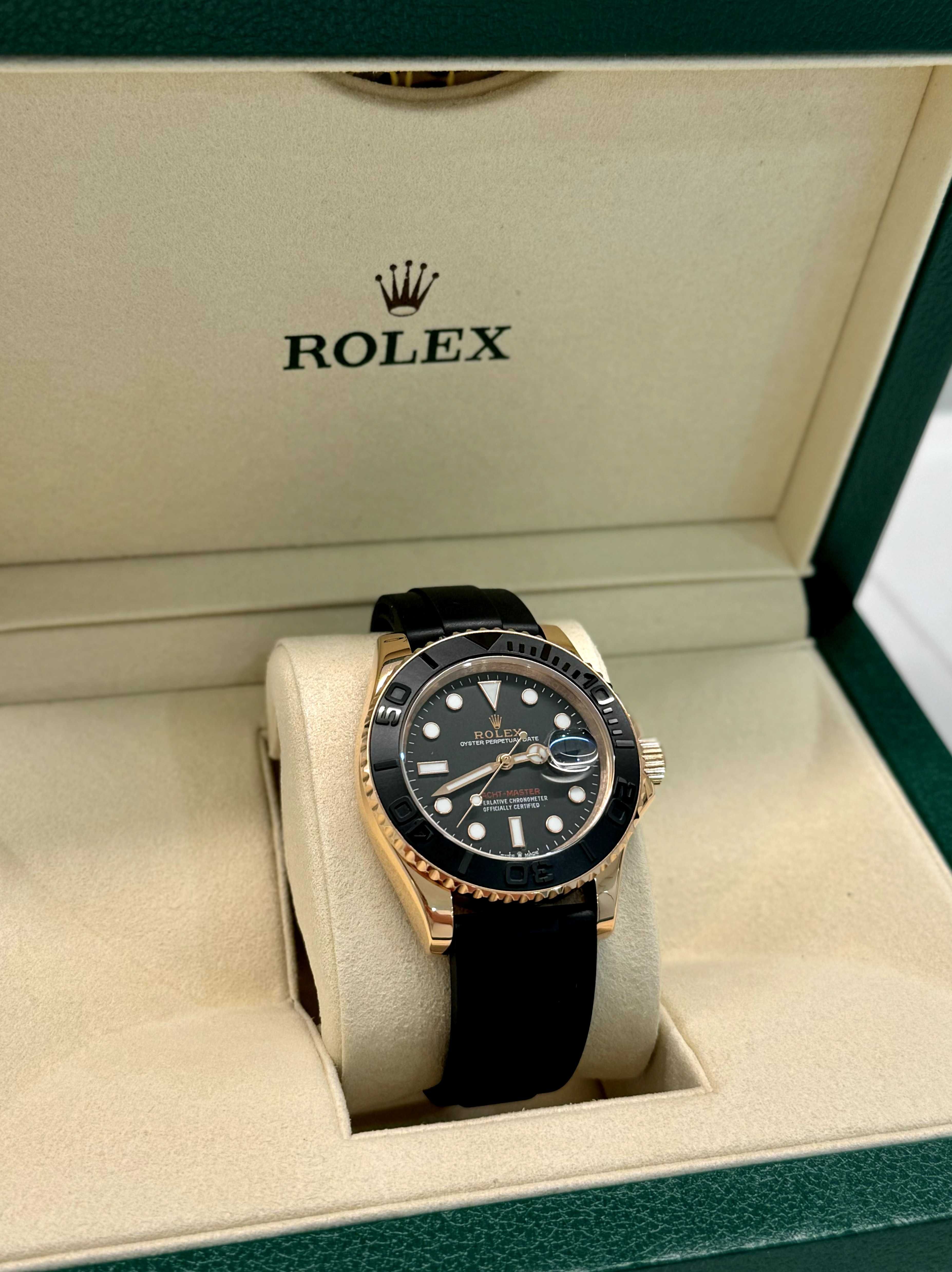Мъжки Часовници 40mm розово злато/каучук