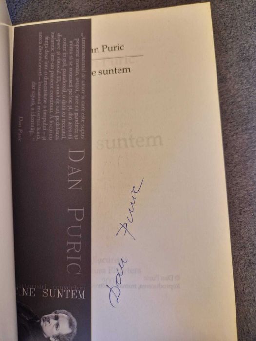 Memorabilia Cine suntem Dan Puric semnat personal autograf semnatura