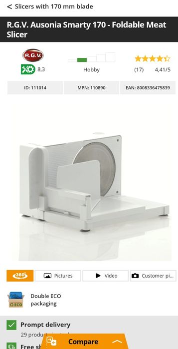 Feliator carne Ausonia Smarty 170