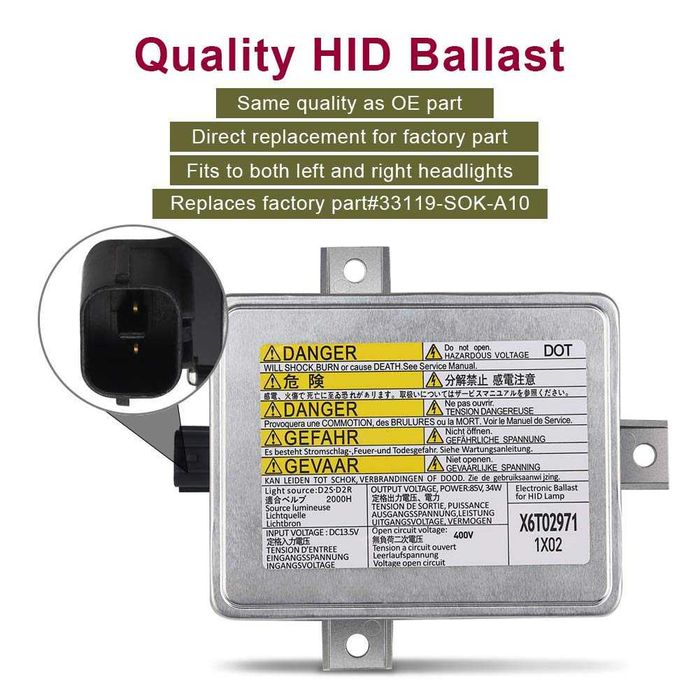 Нов Ксенон Баласт W3T10471 - Honda Acura Mazda Mitsubishi - Гаранция