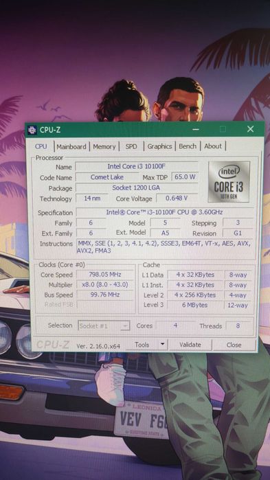 Intel Core i3-10100F с фабричен охладител
