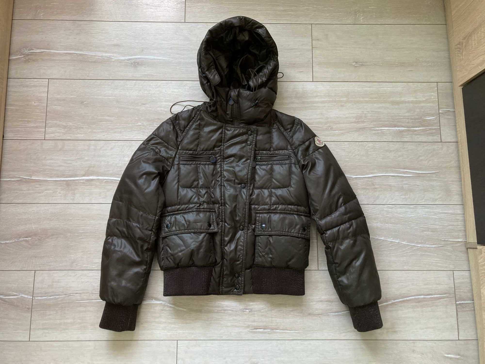 ОРИГИНАЛНО Moncler Georgia кафяво пухено яке размер 1 / S