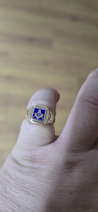 Inel aur Masonic 2 fețe