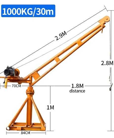Кран за външен монтаж 2 тона 30 метра 220V