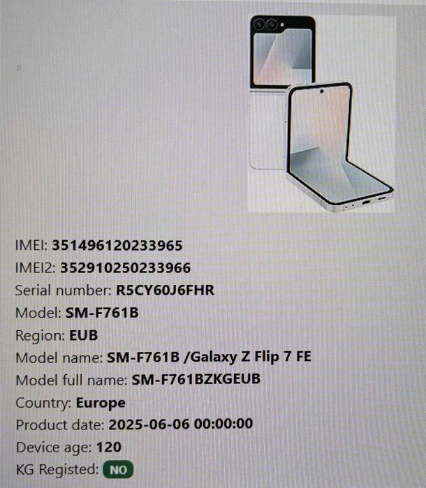 Samsung Galaxy Z Flip 7 FE 128/8gb Black