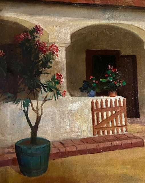 SUPERB! Tablou vechi, Ujváry Ferenc (1898-1971) ulei/pz MARE, 80x60c+R