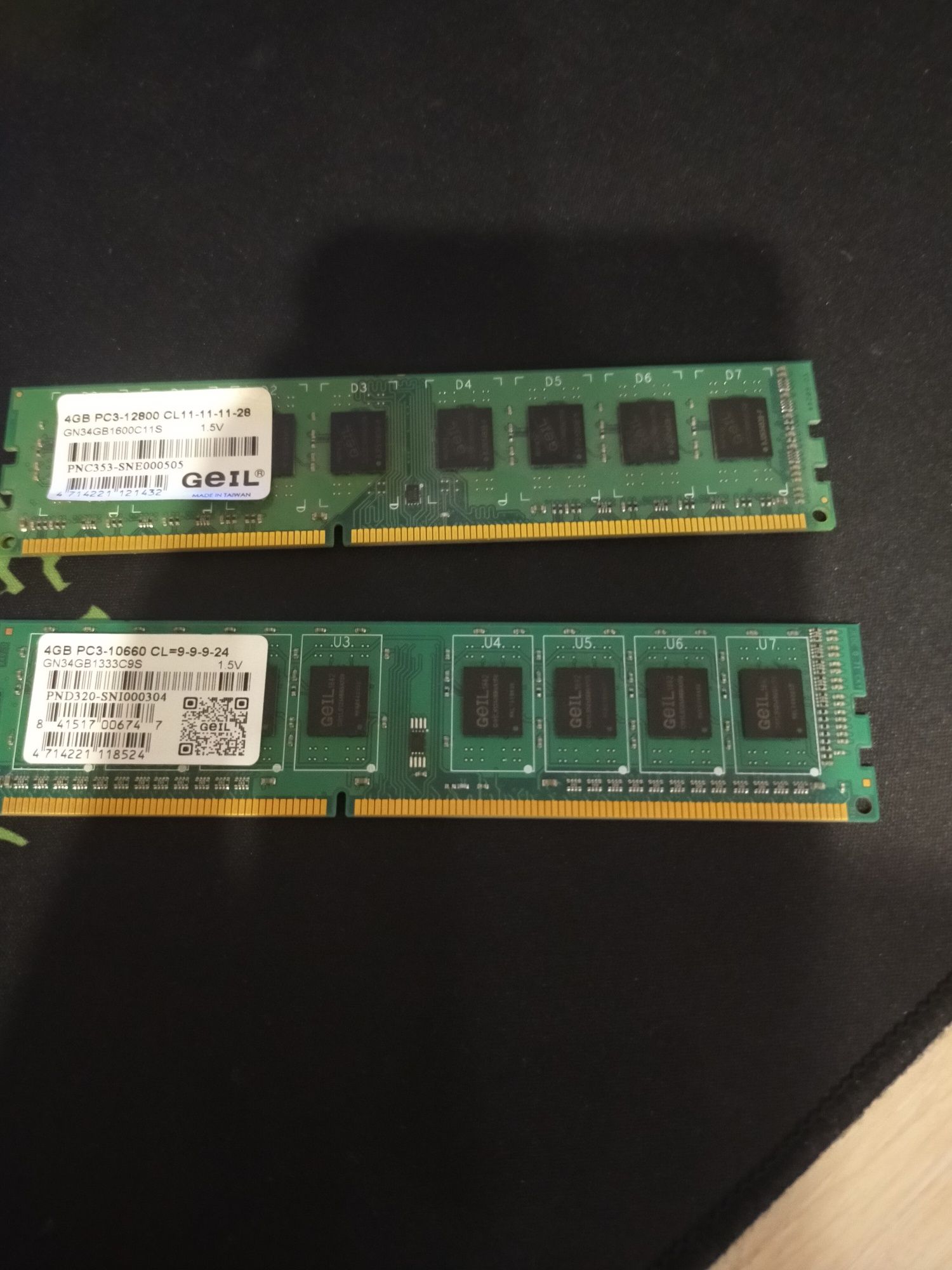 Продам оперативную память  Geil ddr3 2плашки по 4гб