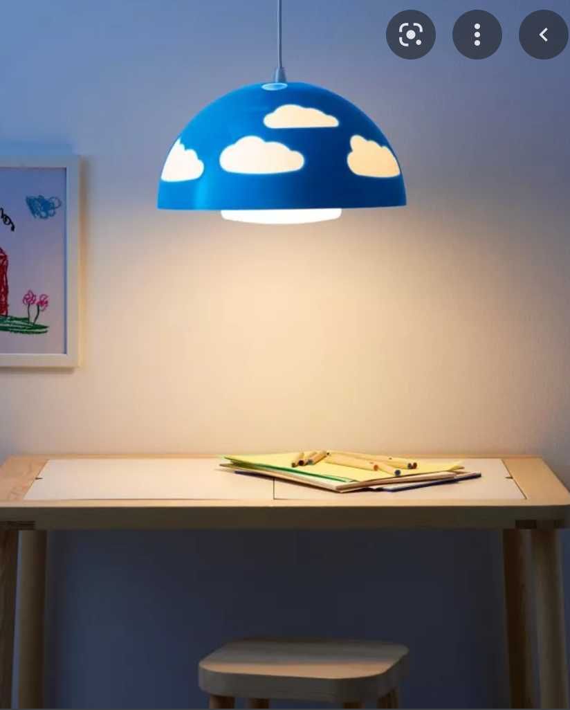 Детска лампа, Икеа, SKOYG Медальон лампа - Blue