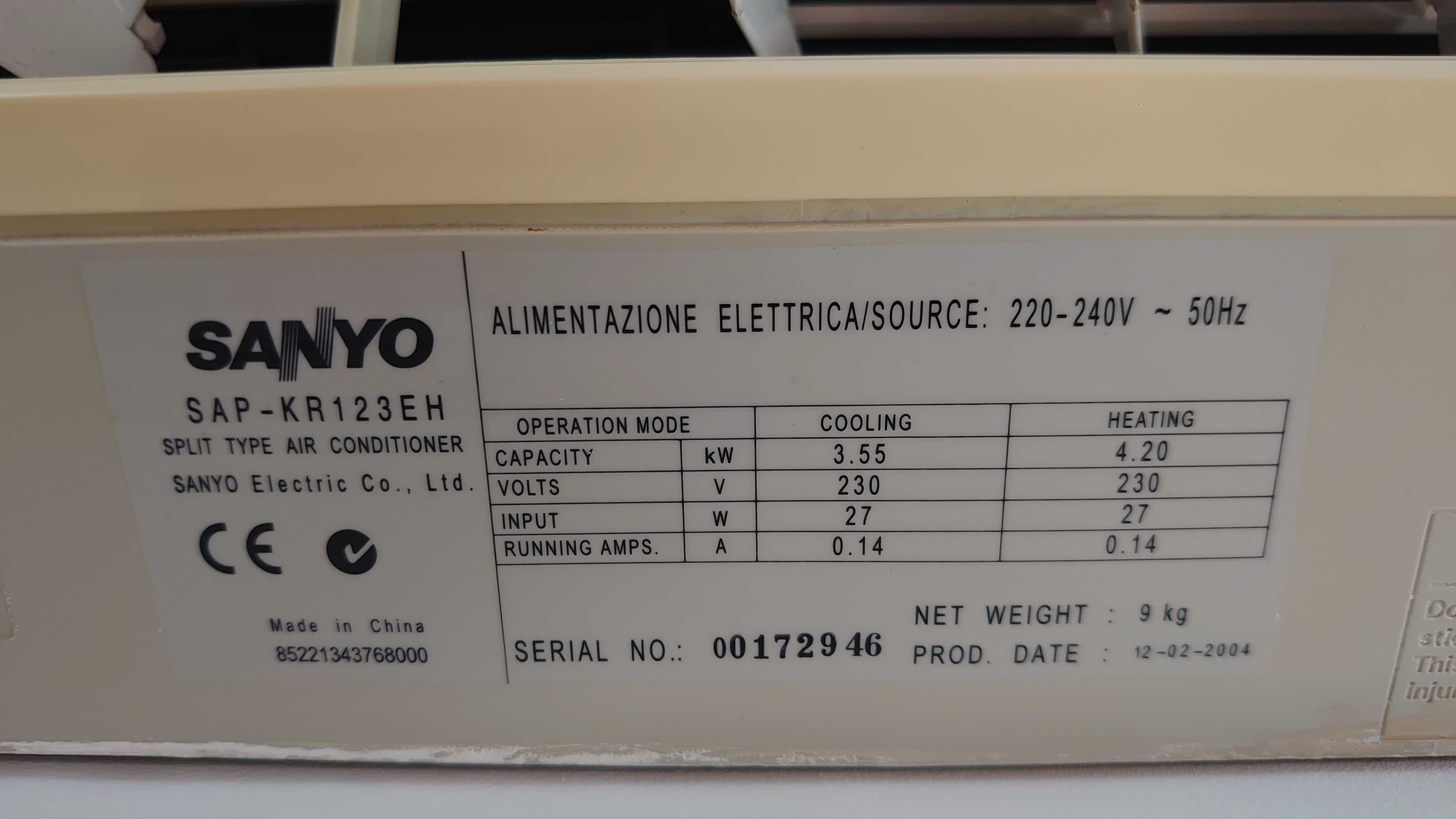 Aer conditionat Sanyo 12000 BTU