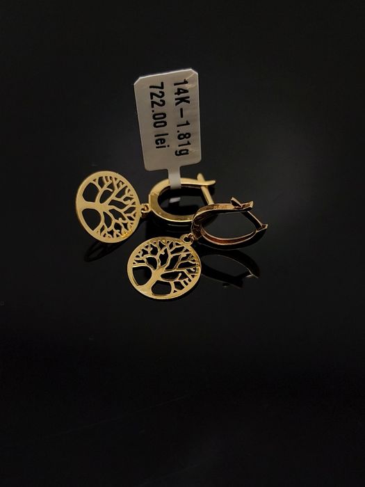 Bijuteria Royal cercei din aur 14k 1.81 gr