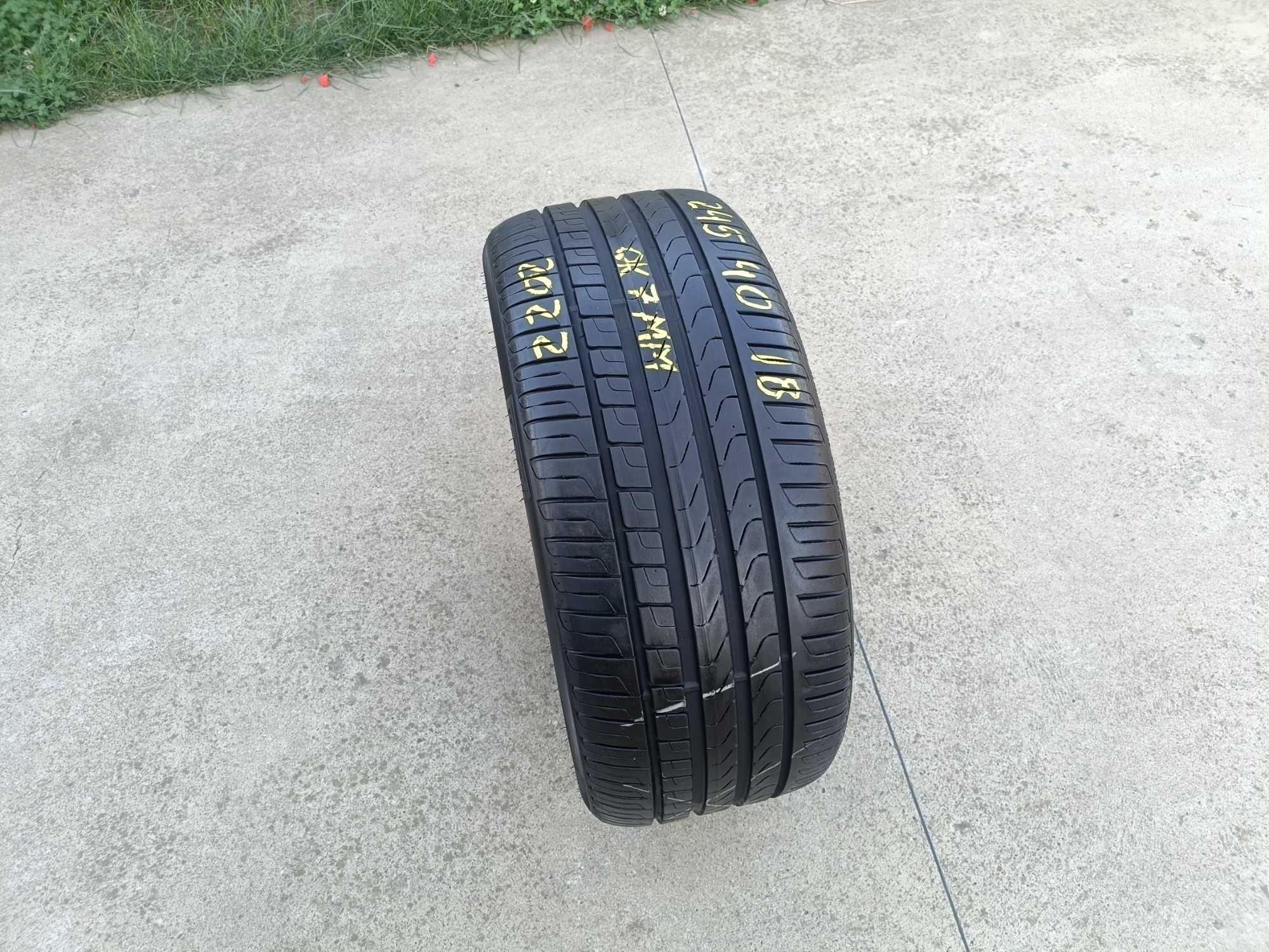 O anvelopa de vara 245 40 18 pirelli cinturato P7 profil 7 mm dot 2022