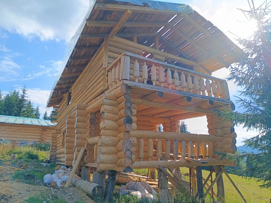 Vand cabana lemn rotund