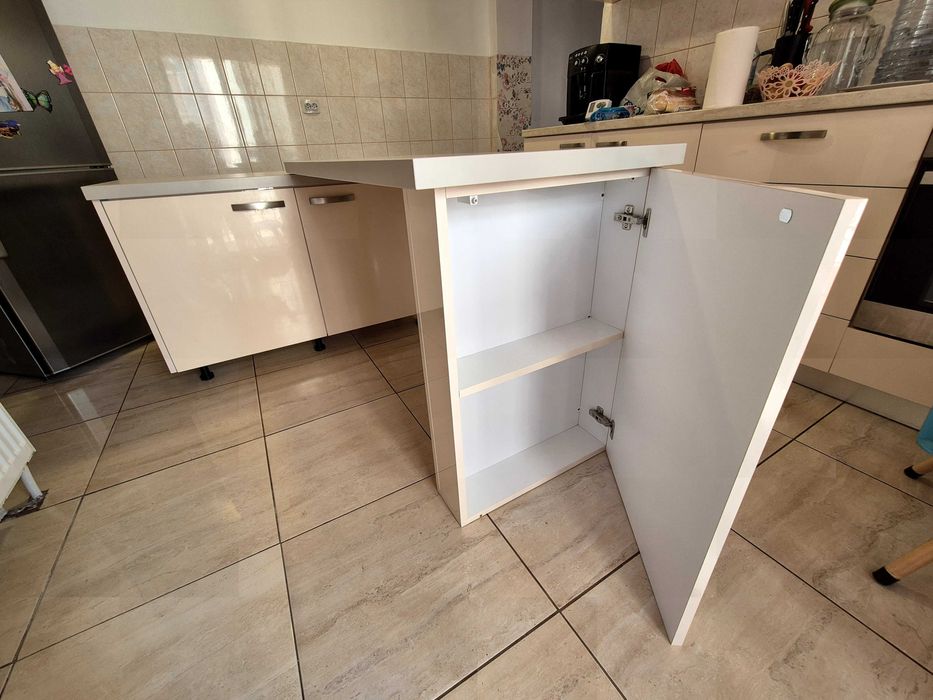 Insula bucatarie modulara cu spatii depozitare MDF 180 / 60 cm