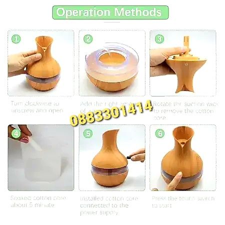 Арома дифузер 300мл., Овлажнител на въздух с етерични масла